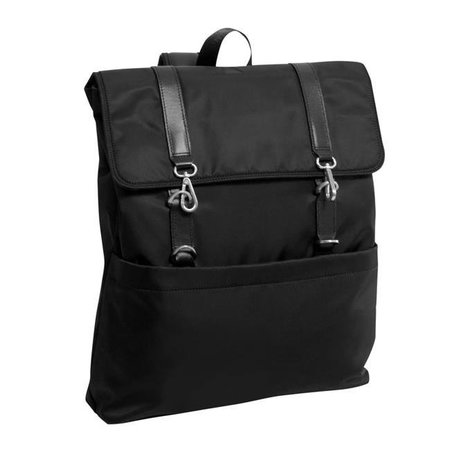 MCKLEINUSA McKlein USA 18475 15 in. Element Nylon Flap Over Laptop Backpack; Black 18475